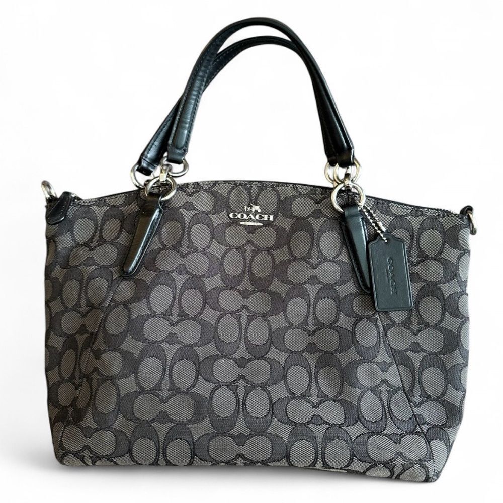Coach Small Kelsey Satchel In Signature Jacquard - Picture 2 of 7